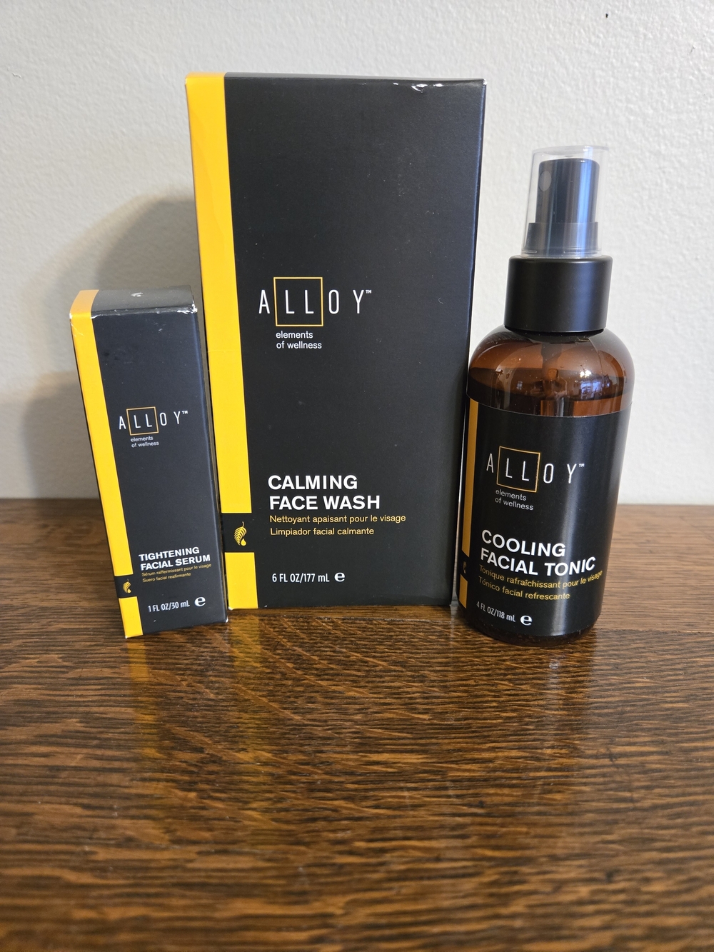 Alloy Elements of Wellness Men's 3-Pc Skin Care Set Wash Serum Tonic Melaleuca